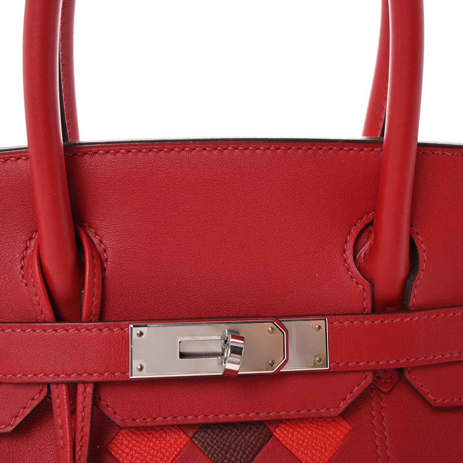 Hermes Swift Epsom Tressage Birkin 30 Rouge Piment Rouge De Coeur Rouge H 8 of 10