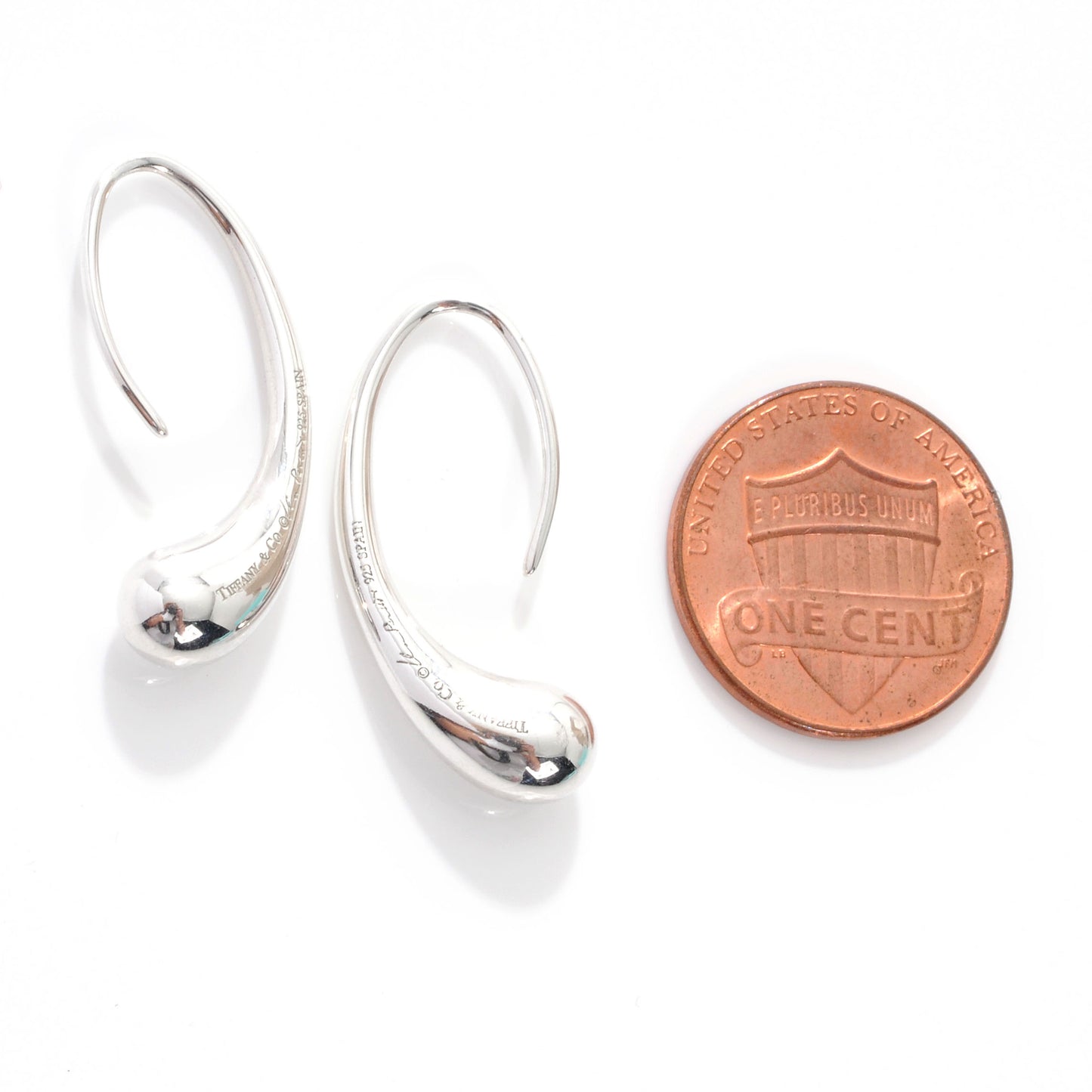 Sterling Silver Elsa Peretti Teardrop Hoop Earrings