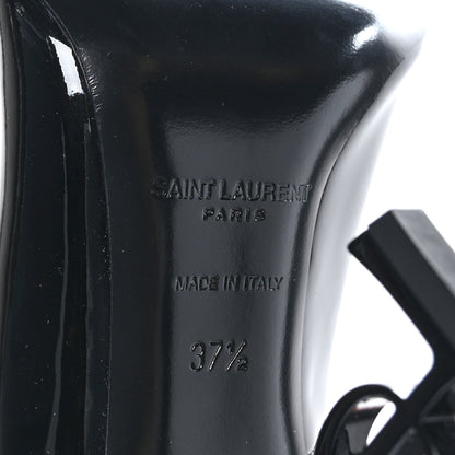 Saint Laurent Patent Calfskin Opyum 110 Sandals 37.5 Black 8 of 9