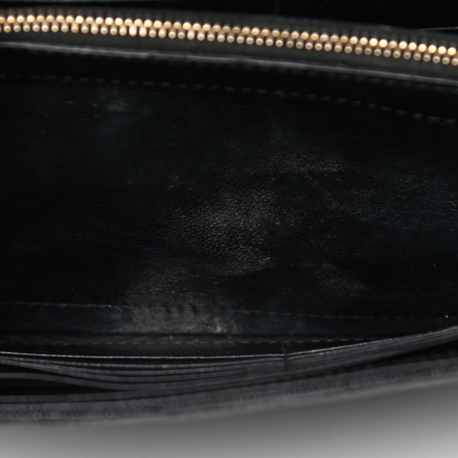 Saint Laurent Grain De Poudre Matelasse Chevron Monogram Chain Wallet Black 13 of 16