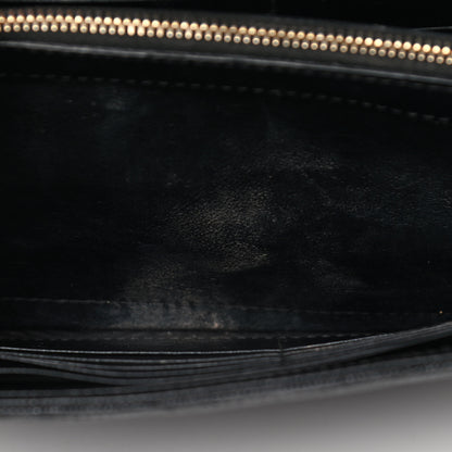 Saint Laurent Grain De Poudre Matelasse Chevron Monogram Chain Wallet Black 13 of 16