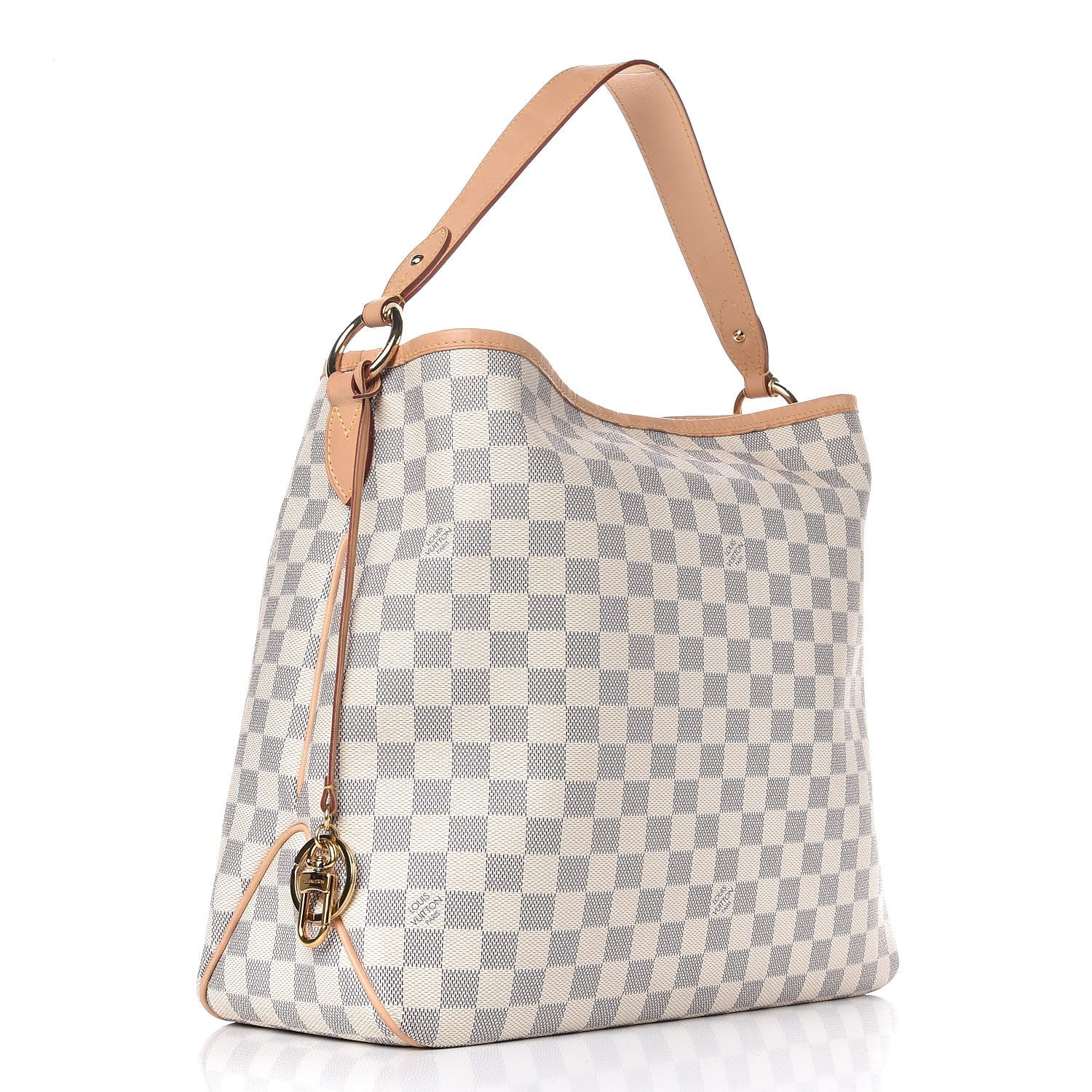 Louis Vuitton Damier Azur Delightful MM Rose Ballerine 3 of 9