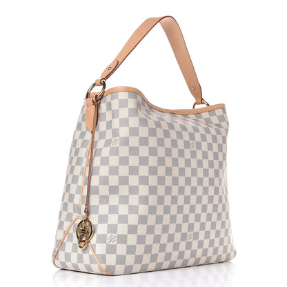 Louis Vuitton Damier Azur Delightful MM Rose Ballerine 3 of 9