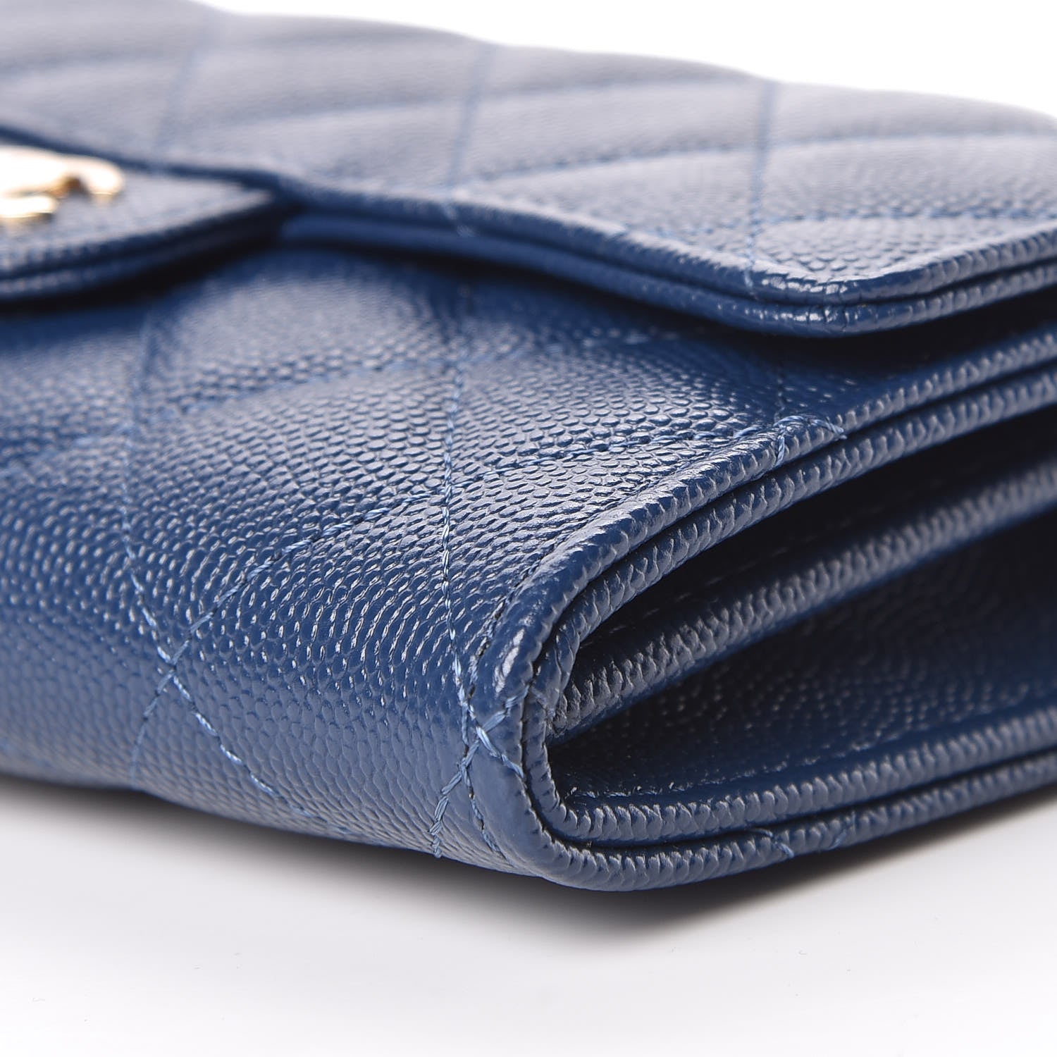 Chanel Caviar Quilted Classic Clutch With Chain Blue 11 of 11