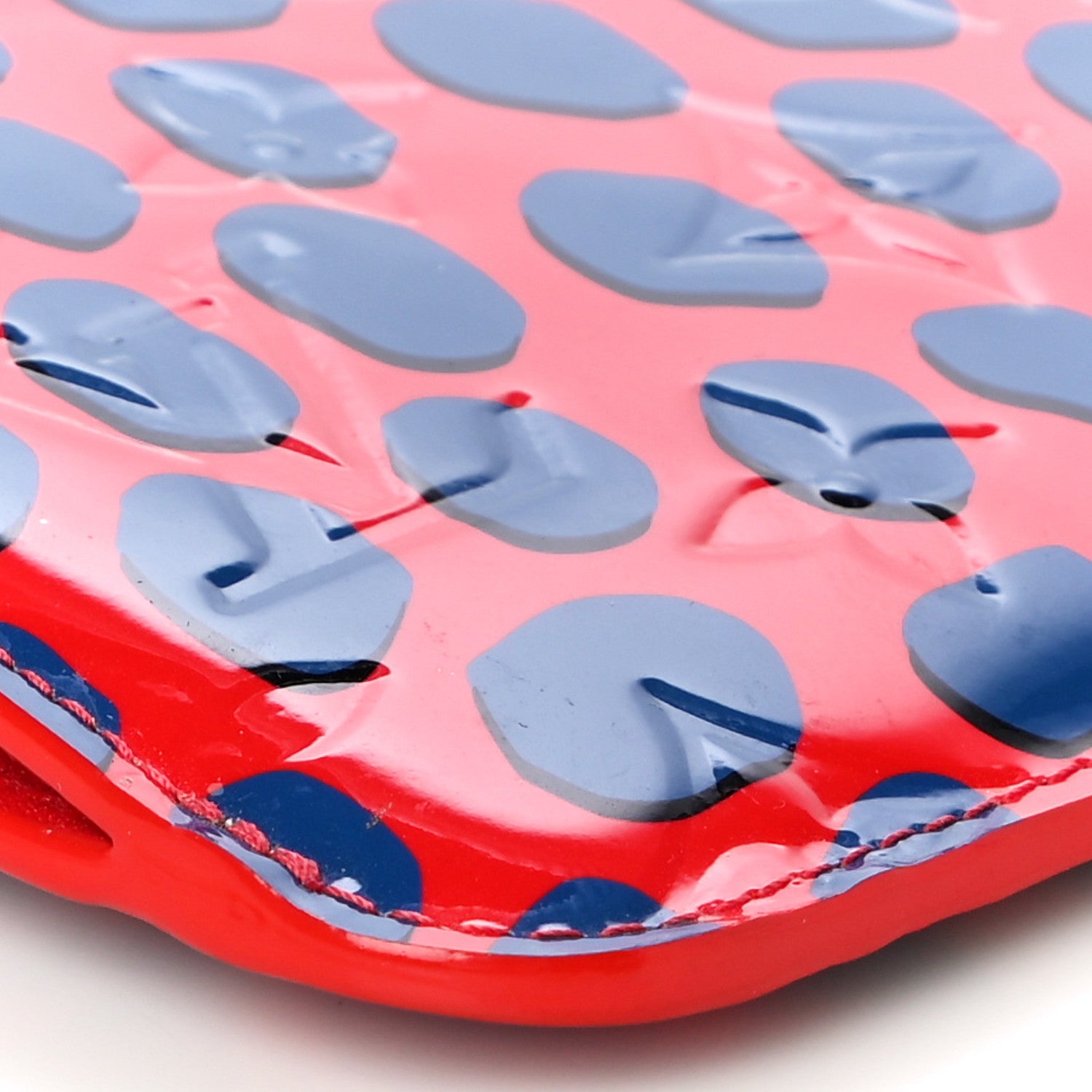 Louis Vuitton Vernis Jungle Dots Key Pouch Coquelicot Denim 8 of 10