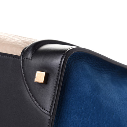 Celine Bullhide Calfskin Suede Mini Tri-Color Luggage Beige 10 of 15