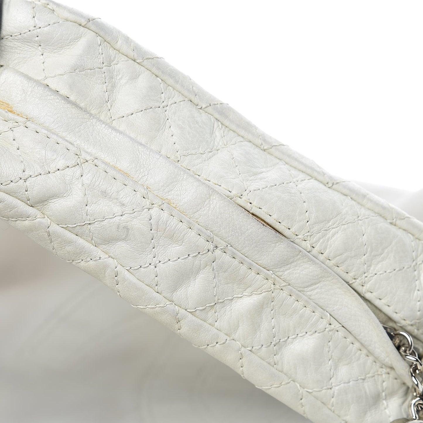 Lambskin Chain CC Tote White