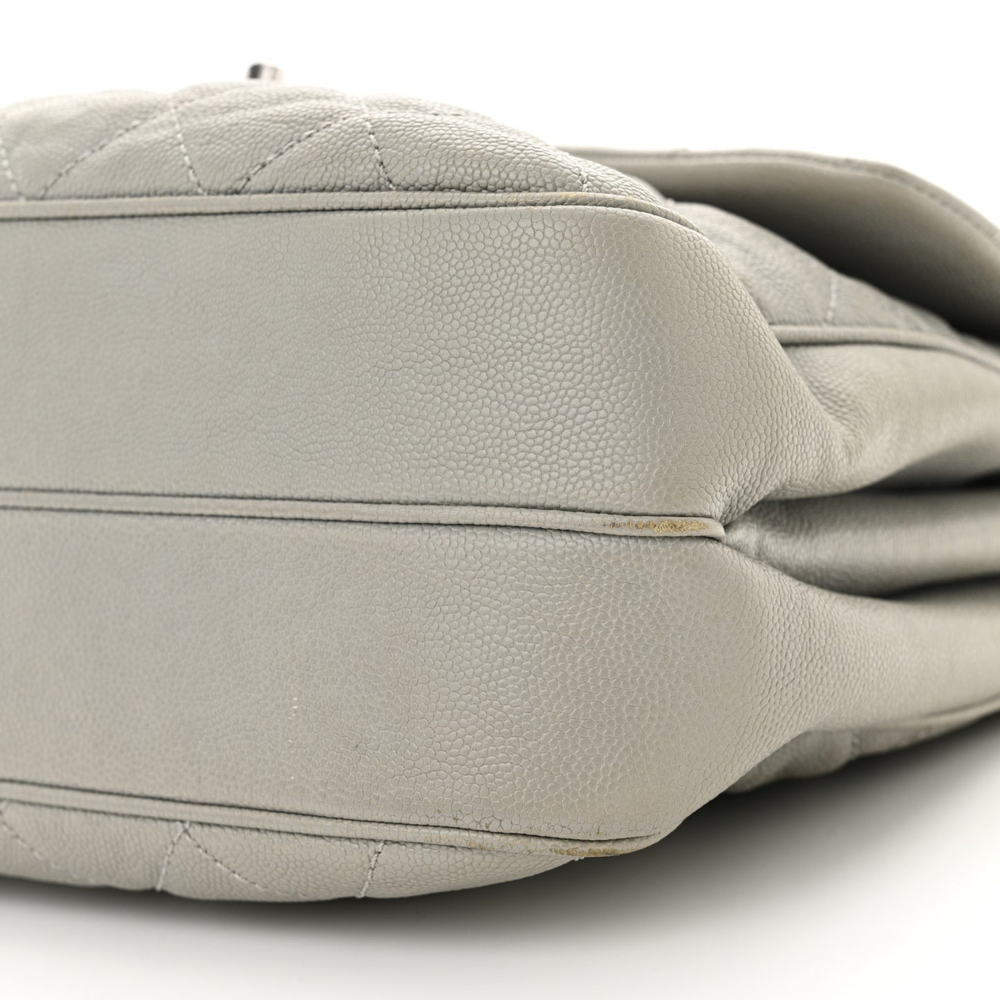 Caviar Quilted Large Urban Companion Flap Grey