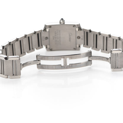 Cartier Stainless Steel 20mm Tank Francaise Quartz Watch Black 5 of 5