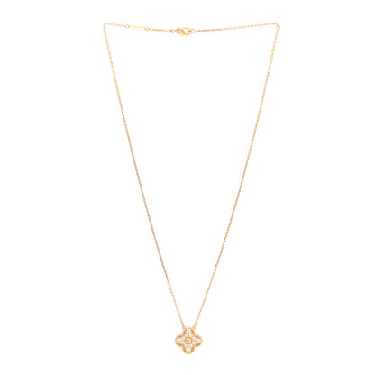 Van Cleef & Arpels 18K Yellow Gold Diamond Vintage Alhambra Pendant Necklace 3 of 5