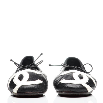 Chanel Lambskin Cambon Quilted Ballerina Flats 39 Black 2 of 9