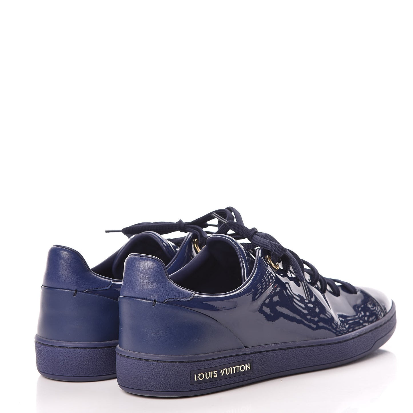 Patent Calfskin Frontrow Sneakers 36.5 Blue Nuit