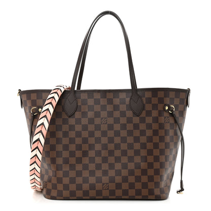 Louis Vuitton Damier Ebene Braided Neverfull MM Pink 3 of 11