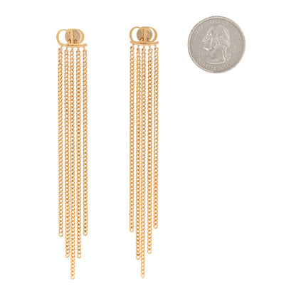 Christian Dior Danseuse Etolie Chain Drop Earrings Gold 2 of 5