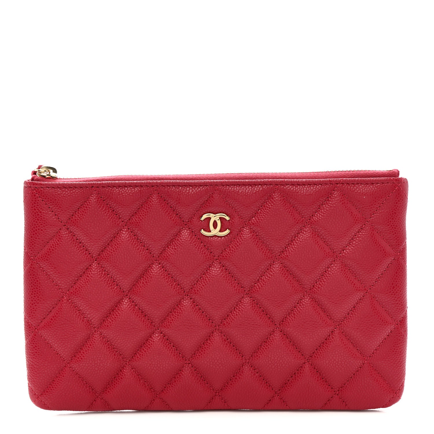 Chanel Caviar Quilted Small Zipped Pouch Pink 1 of 9