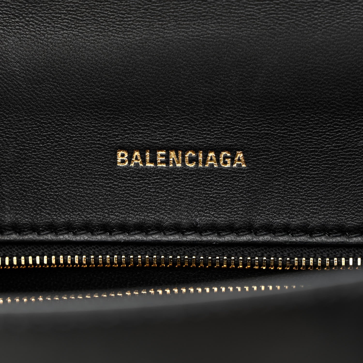 Balenciaga Shiny Box Calfskin Small Hourglass Top Handle Bag Black 6 of 13