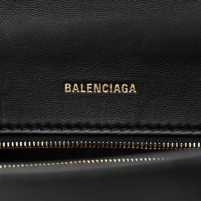 Balenciaga Shiny Box Calfskin Small Hourglass Top Handle Bag Black 6 of 13