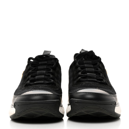 Chanel Velvet Calfskin Mixed Fibers CC Sneakers 36.5 Black 2 of 9