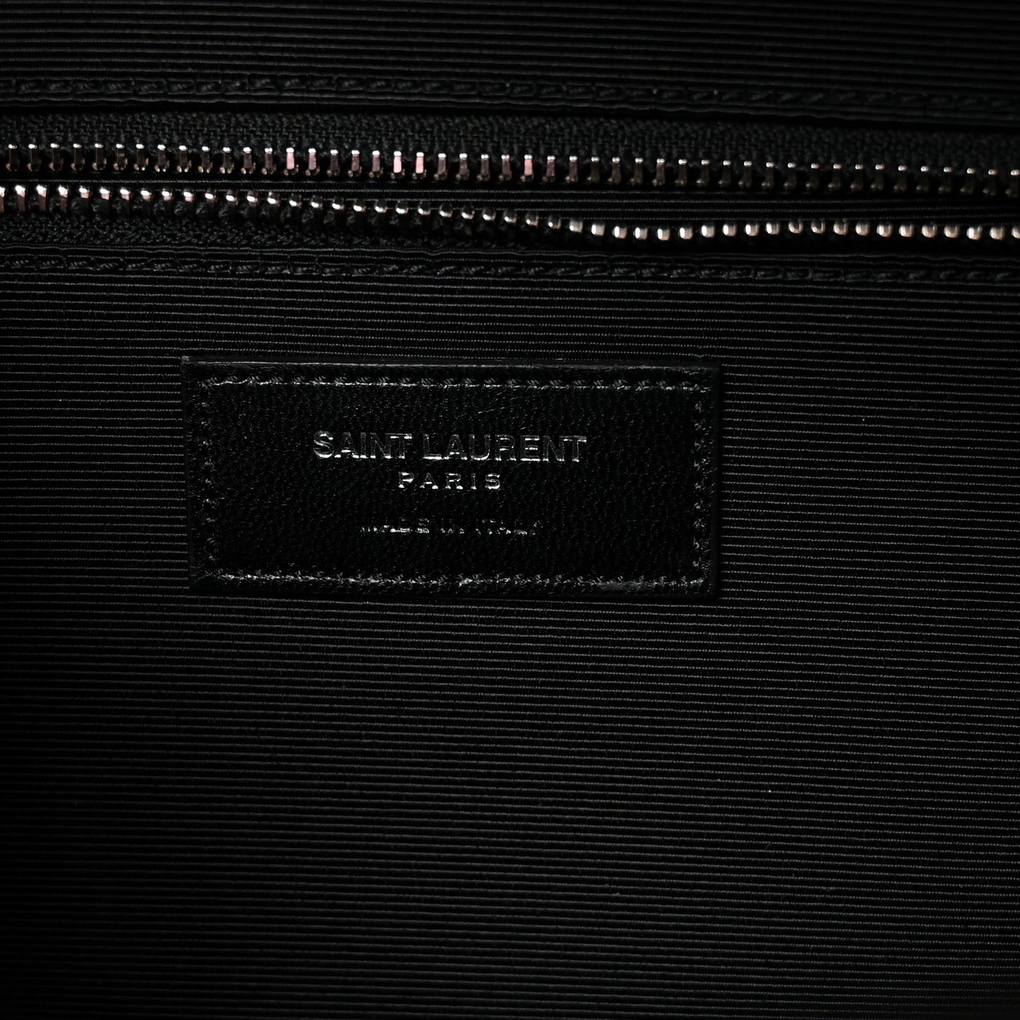 Grain De Poudre Matelasse Chevron Large Monogram Satchel Black