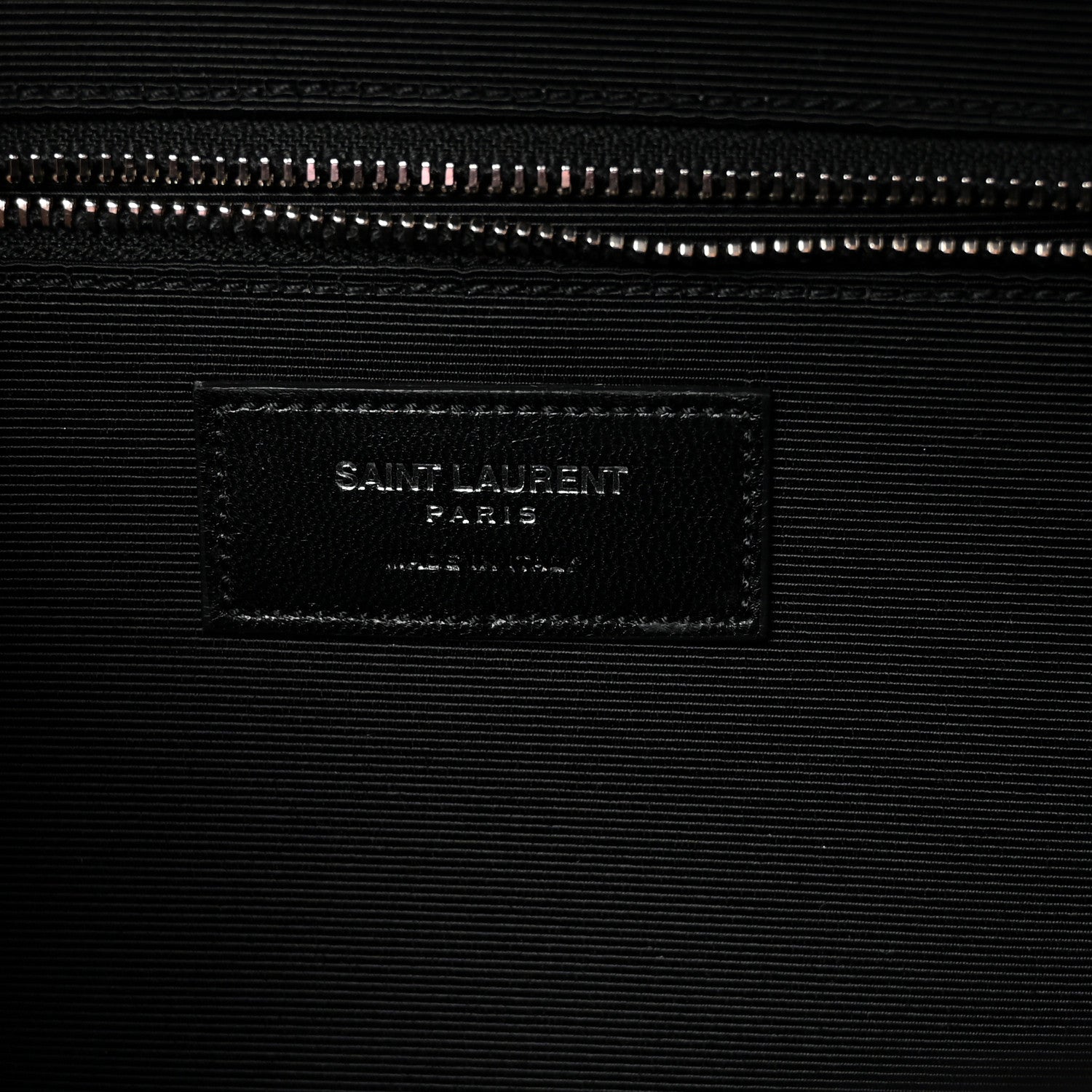 Saint Laurent Grain De Poudre Matelasse Chevron Large Monogram Satchel Black 6 of 9