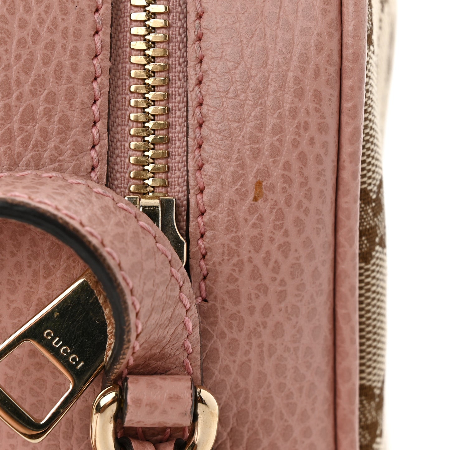 Monogram Mini Bree Messenger Bag Beige Soft Pink