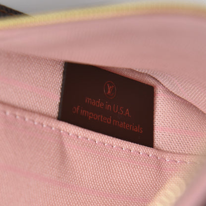Louis Vuitton Damier Ebene Neverfull MM GM Pochette Rose Ballerine 7 of 8