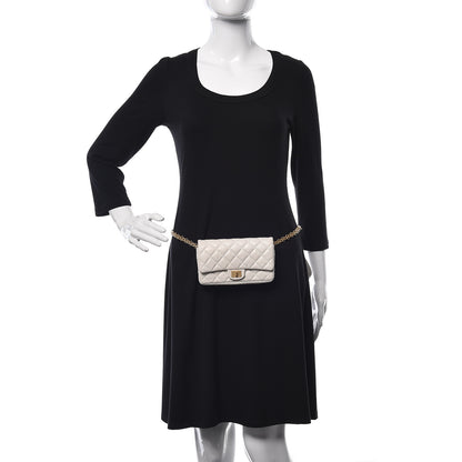 Chanel Aged Calfskin Quilted 2.55 Reissue Chain Waist Bag White 2 of 10