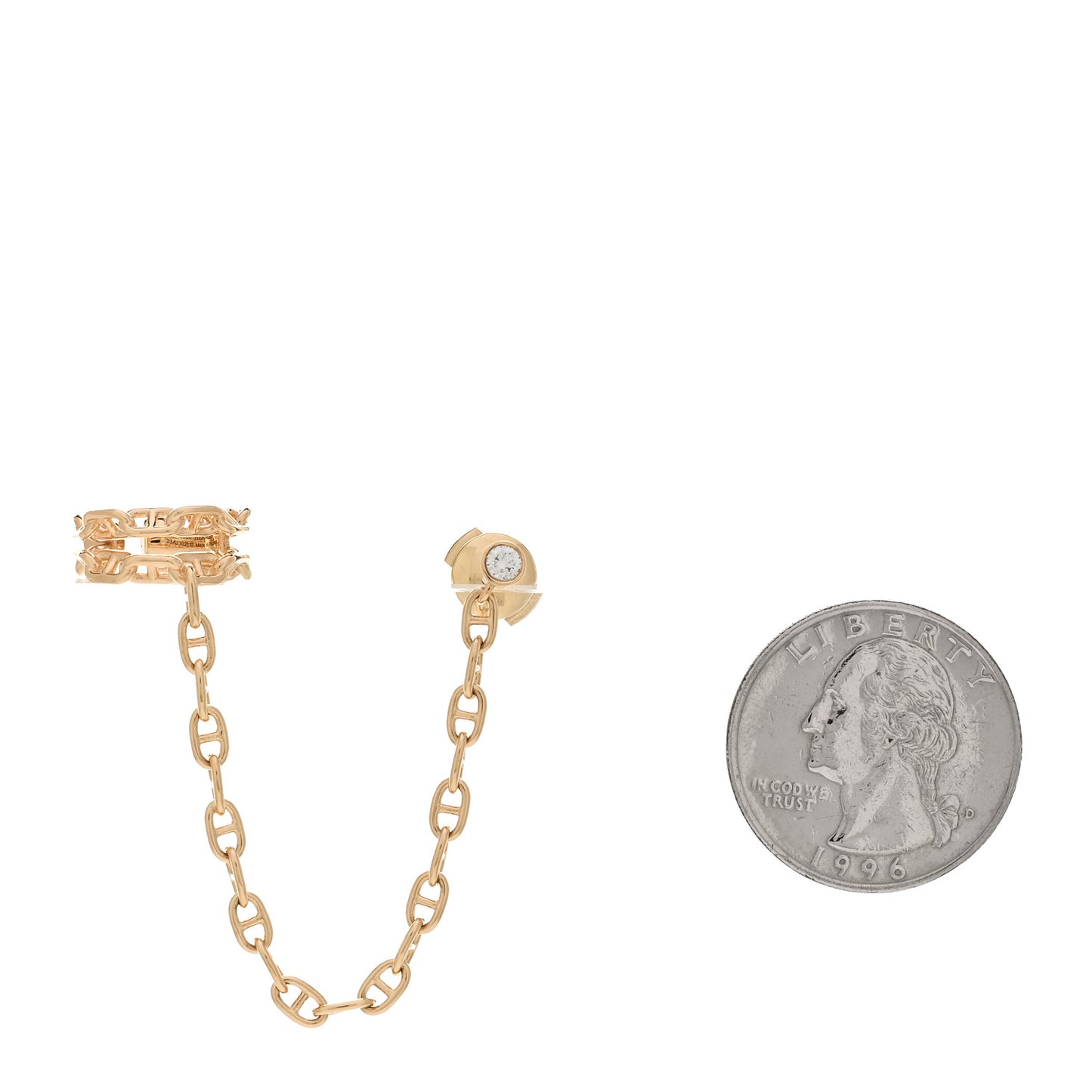 18K Yellow Gold Chaine D'Ancre Calypso Left Single Climber Earring