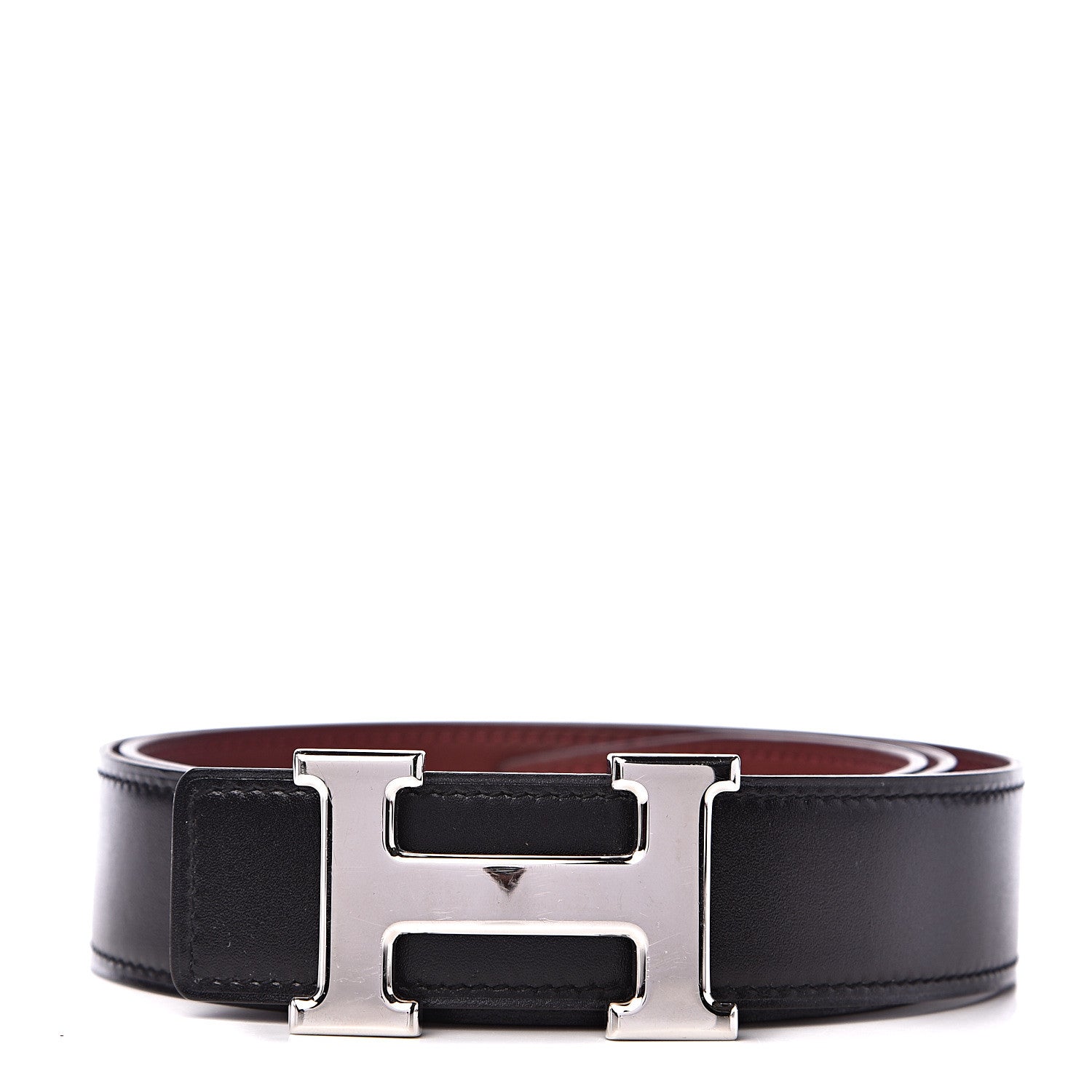 Hermes Box Swift 32mm H Belt 90 Black Rouge H 1 of 6