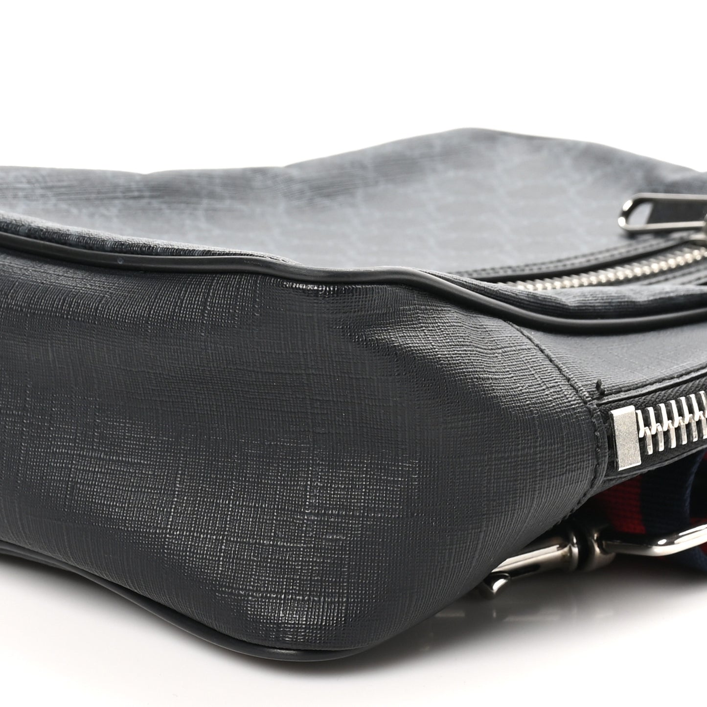 GG Supreme Monogram Web Belt Bag Black Grey