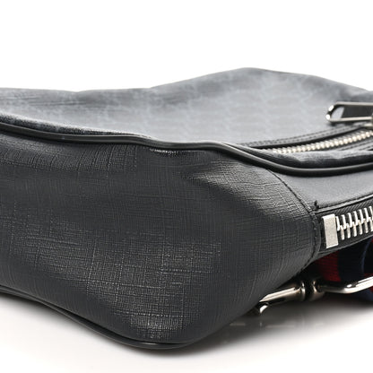 Gucci GG Supreme Monogram Web Belt Bag Black Grey 9 of 11