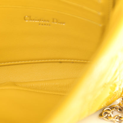 Christian Dior Patent Cannage New Lock Pouch Yellow 13 of 14