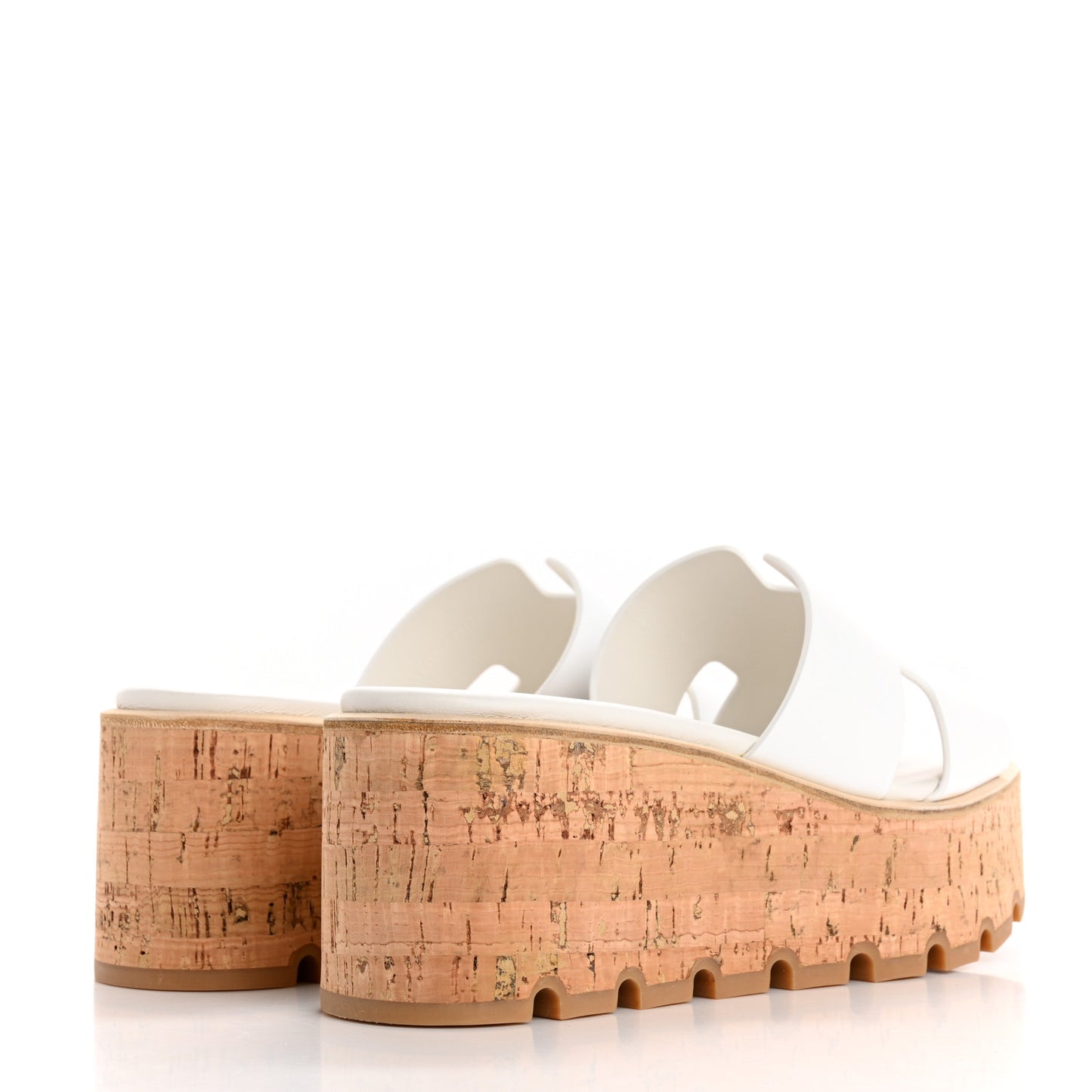Calfskin Cork Eze 30 Sandals 38 White