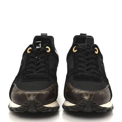 Louis Vuitton Suede Monogram Run Away Sneakers 36 Black 2 of 8