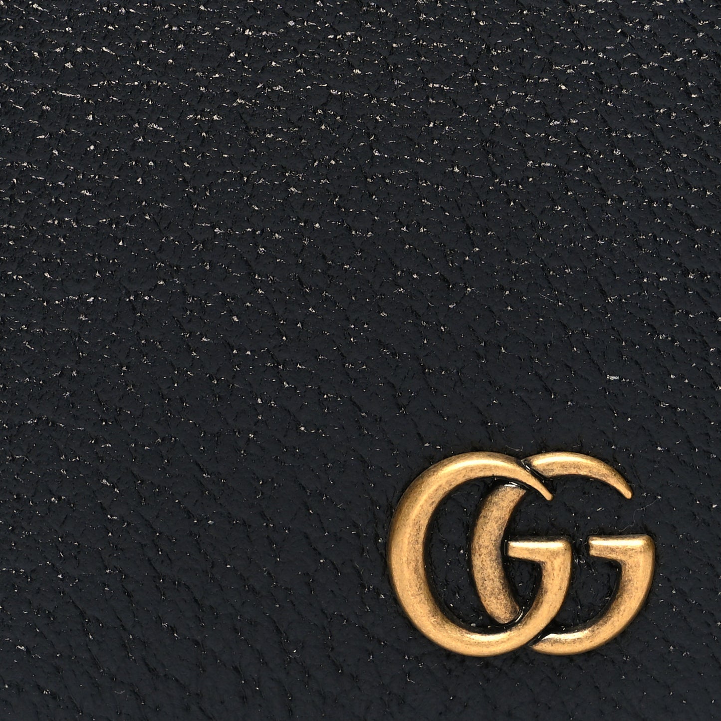 Calfskin Boar Effect GG Marmont Card Case Black
