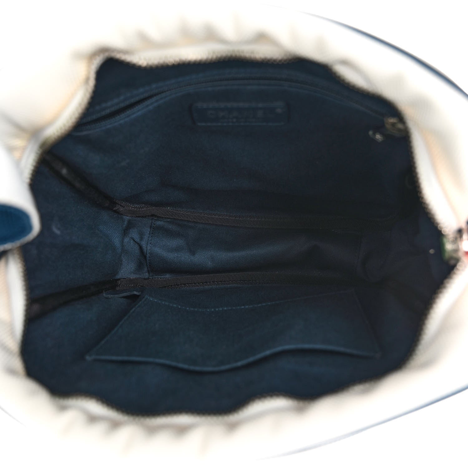 Chanel Nylon Rubber Messenger White Blue 4 of 11