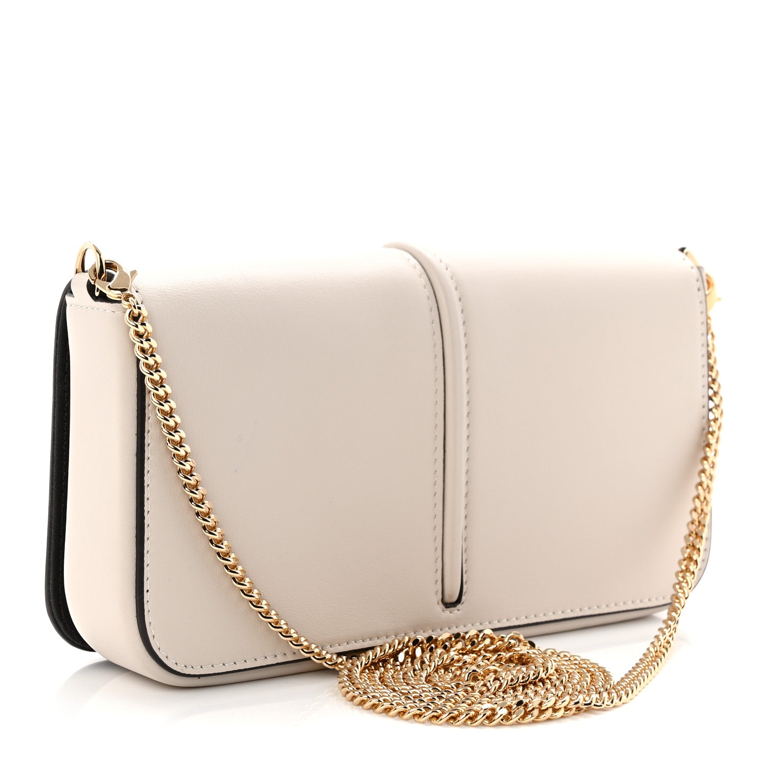 Fendi Vitello Grace Matte Fendigraphy Wallet on Chain Latte 4 of 10