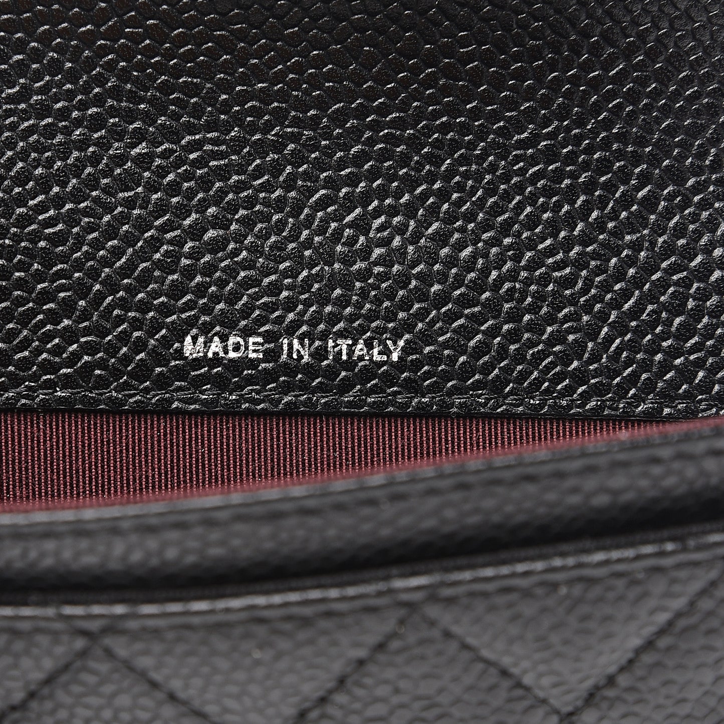 Caviar Quilted Flap Card Holder Black