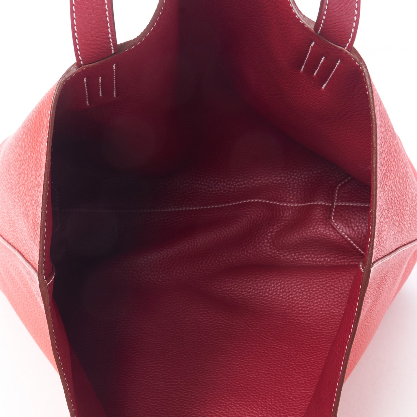 Taurillon Clemence Double Sens 45 Reversible Tote Rubis Bougainvillea