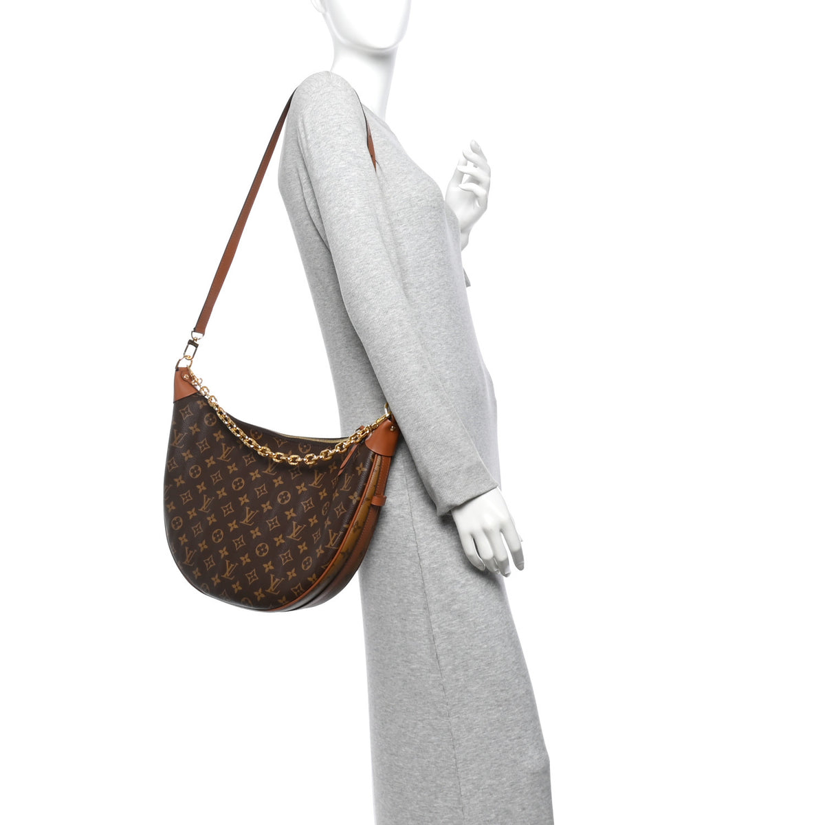 Reverse Monogram Loop Hobo