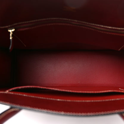 Hermes Veau Grain Lisse White Bus 40 Rouge Vif 5 of 9
