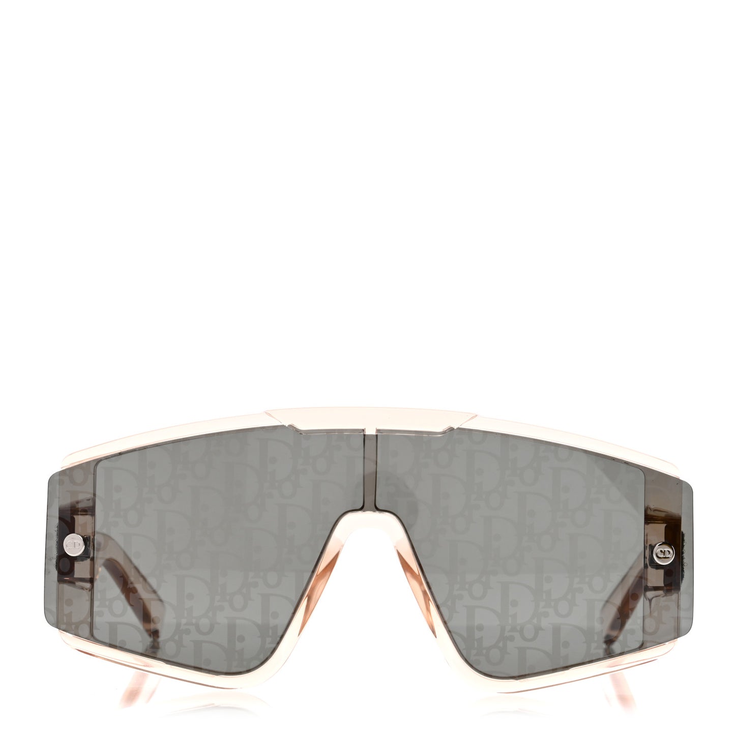 Acetate Diorxtrem MU Oblique Mask Sunglasses Crystal Rose Gold