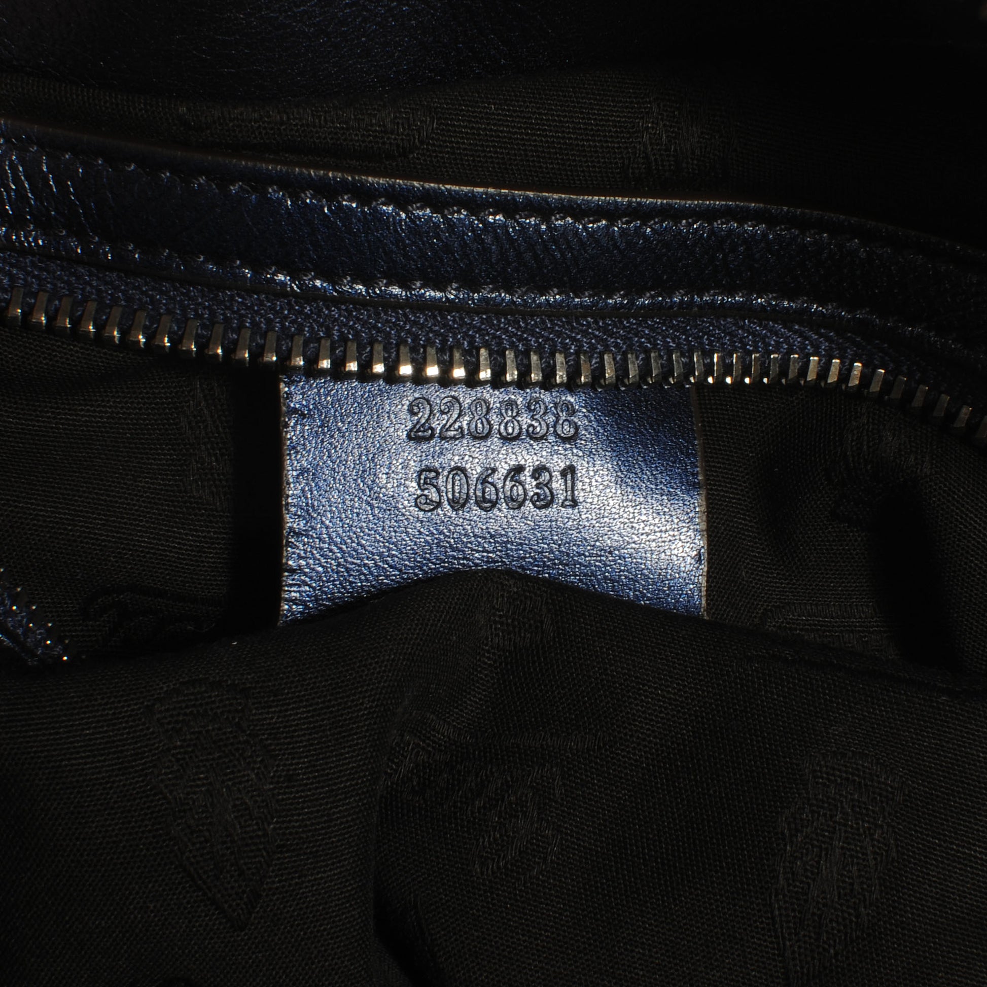 Gucci Leather Medium Galaxy Satchel Metallic Blue 6 of 7