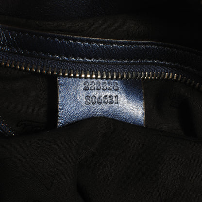 Gucci Leather Medium Galaxy Satchel Metallic Blue 6 of 7