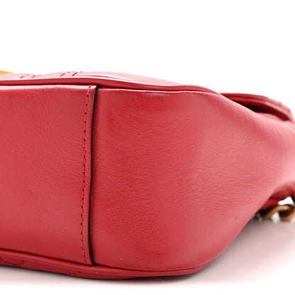 Gucci Calfskin Matelasse Small GG Marmont Shoulder Bag Hibiscus Red 10 of 12
