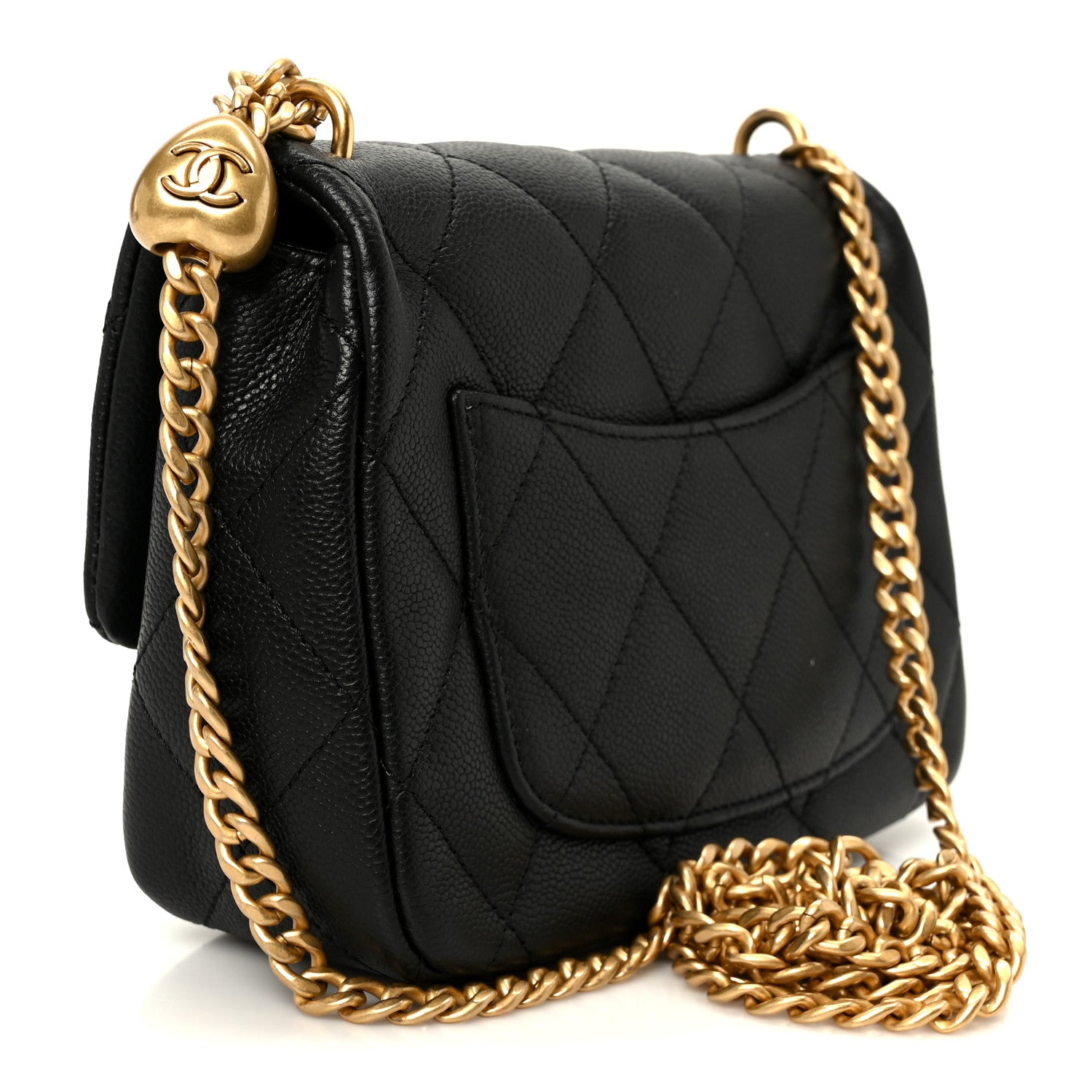 Chanel Caviar Quilted Mini Sweetheart Rectangular Flap Black 3 of 12