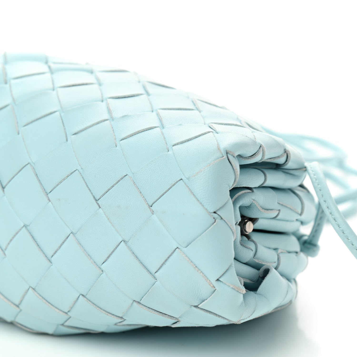 Bottega Veneta Nappa Intrecciato The Mini Pouch Topazio Silver 7 of 9