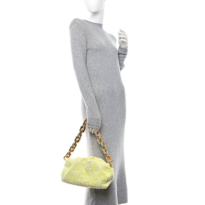 Bottega Veneta Boucle The Pouch Chain Seagrass White Chalk 2 of 9