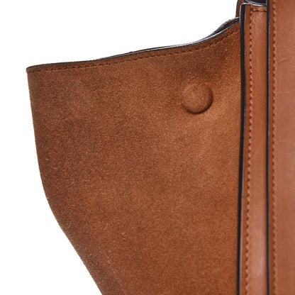 Celine Natural Calfskin Suede Medium Trapeze Tan 16 of 28
