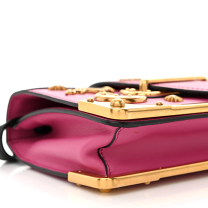 Prada City Calf Saffiano Astrology Cahier Bag Fuxia Black 9 of 11